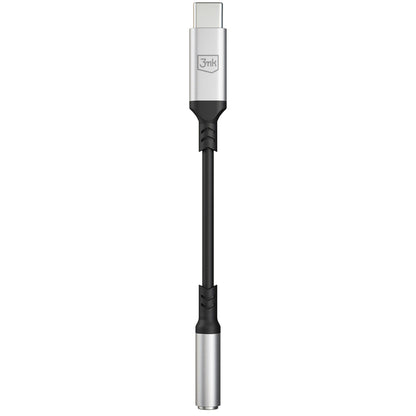 USB-C - 3,5 mm 3MK äänisovitin, hopea