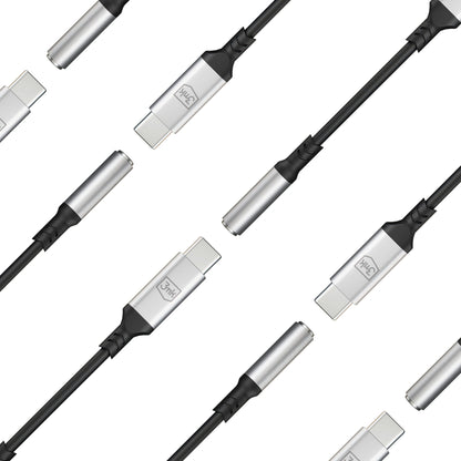 USB-C - 3,5 mm 3MK äänisovitin, hopea