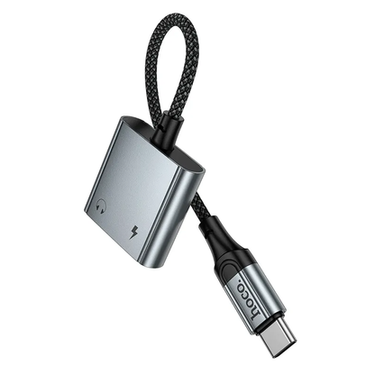 USB-C Audio Adapter - USB-C / USB-C HOCO UPA34A, Gray