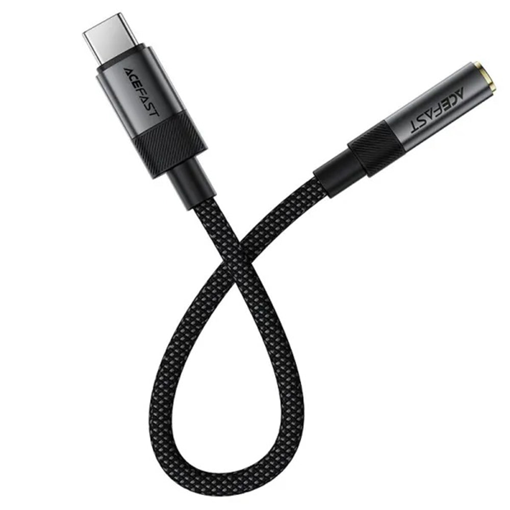 USB-C - 3.5mm Acefast J12 -äänisovitin, Musta