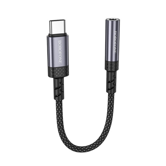 USB-C - 3,5 mm äänisovitin Borofone BV24, harmaa