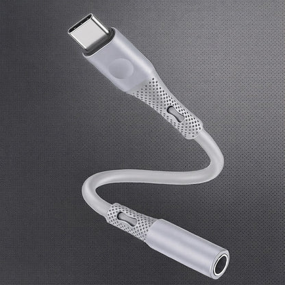 USB-C - 3.5mm Techsuit AC1 SoundFlex -äänisovitin, Harmaa