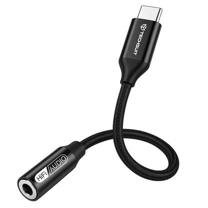 Audioadapteri USB-C - 3.5mm Techsuit AC13 FuseXound, Musta