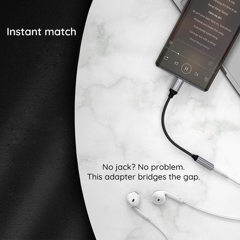 Audioadapteri USB-C - 3.5mm Techsuit AC13 FuseXound, Musta