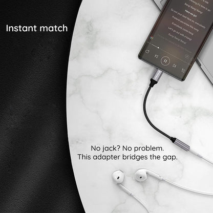 Audioadapteri USB-C - 3.5mm Techsuit AC13 FuseXound, Musta