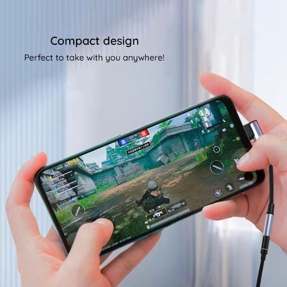 USB-C - 3.5mm Techsuit AC7 MusicDox -äänisovitin, harmaa