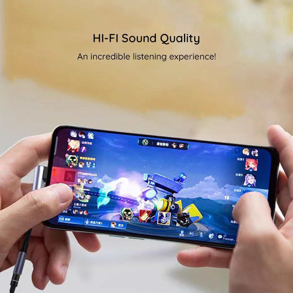 USB-C - 3.5mm Techsuit AC7 MusicDox -äänisovitin, harmaa