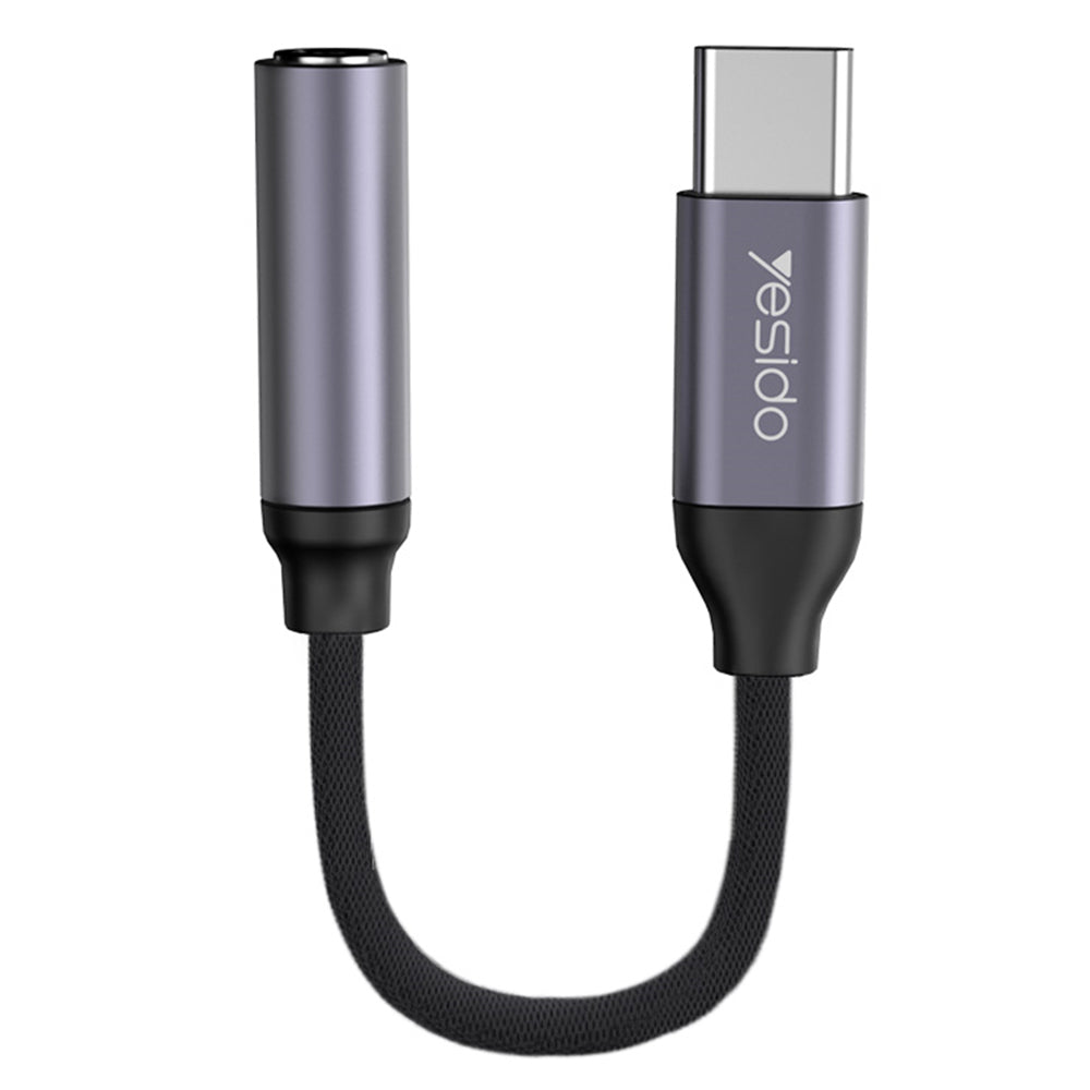 Audioadapteri USB-C - 3.5mm Yesido YAU19, Musta