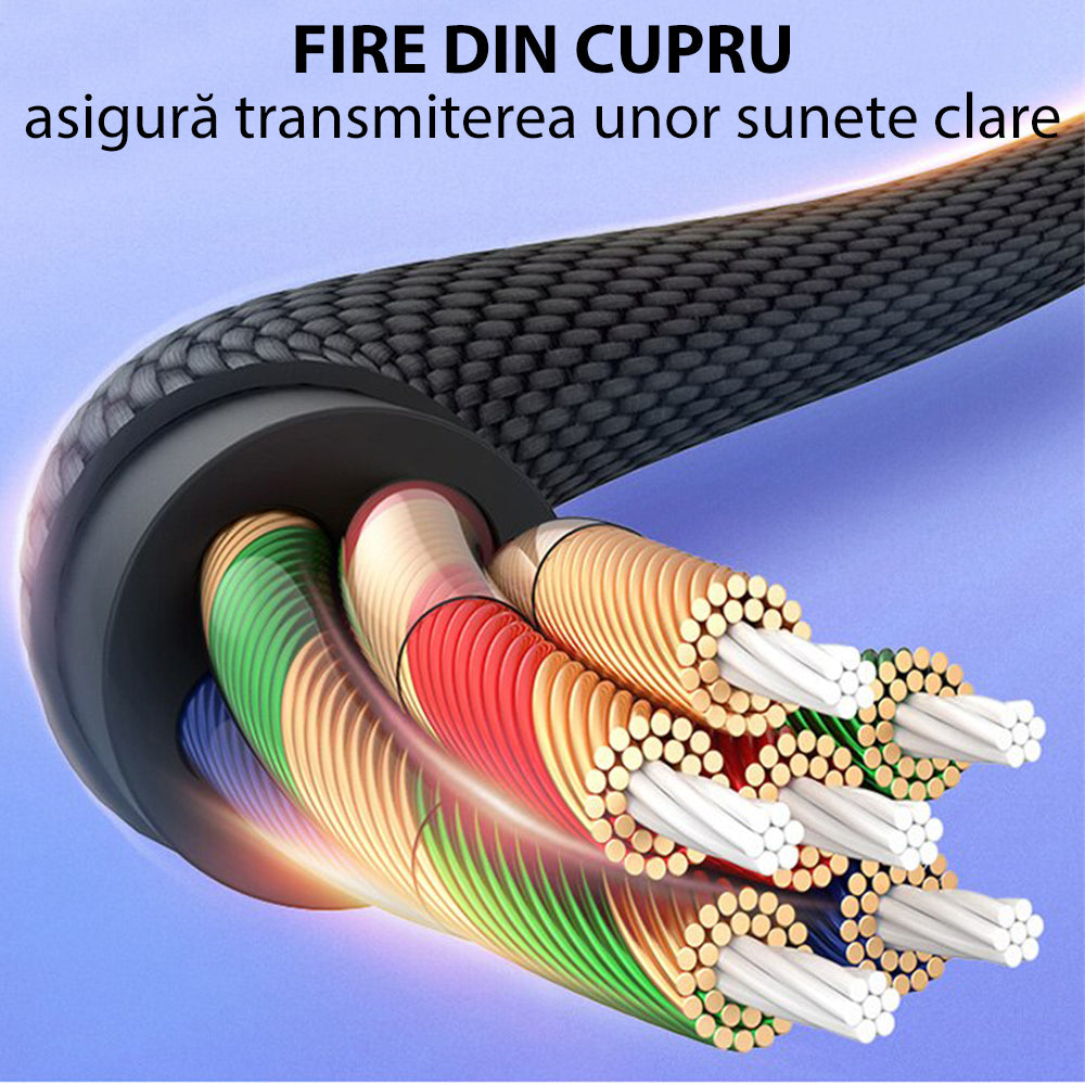 Audioadapteri USB-C - 3.5mm Yesido YAU19, Musta