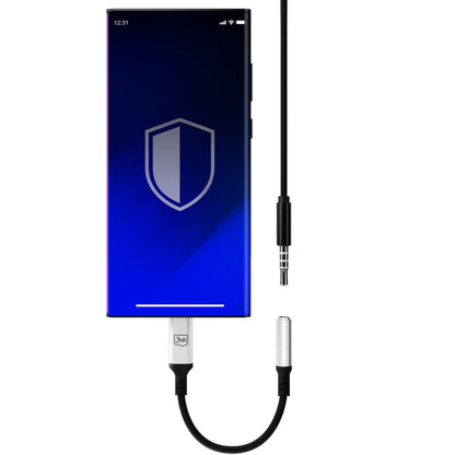 USB-C - 3,5 mm 3MK äänisovitin, hopea