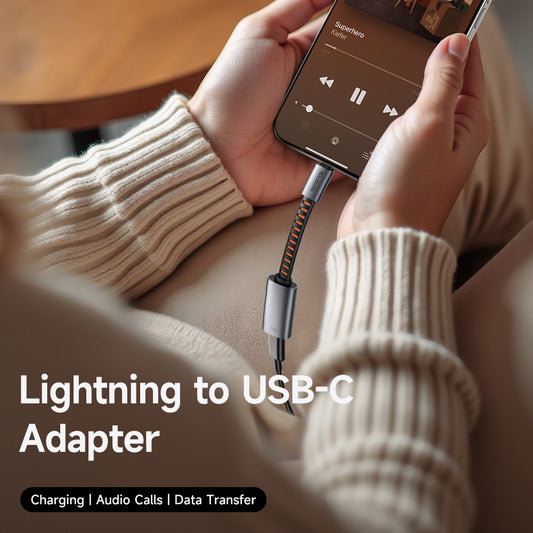USB-C - Lightning McDodo CA-4870 -äänisovitin, Harmaa