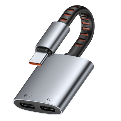 USB-C - USB-C / USB-C McDodo CA-3370, Harmaa Audioadapteri