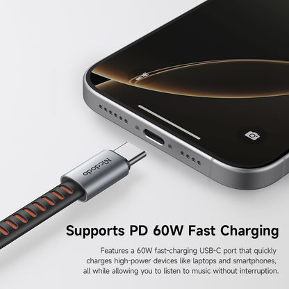 USB-C - USB-C / USB-C McDodo CA-3370, Harmaa Audioadapteri