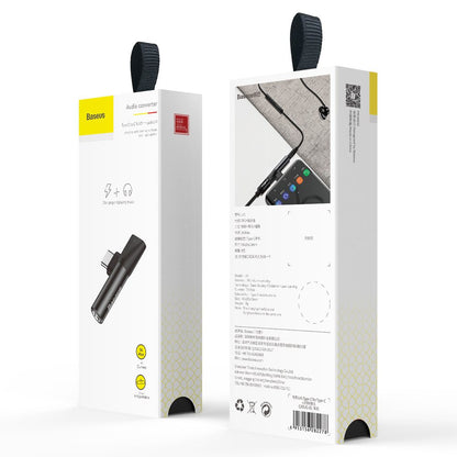 Äänisovitin USB-C - USB-C / 3,5 mm Baseus L41, musta CATL41-01