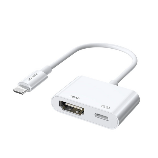 Audio- ja videomuunnin Lightning - HDMI / Lightning Joyroom S-H141, Valkoinen