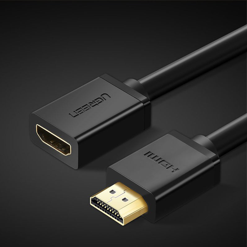 UGREEN HD107 HDMI-jatkokaapeli, HDMI - HDMI, 4K, 1m, Musta