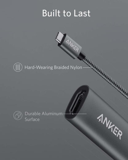 Audio- ja videomuunnin USB-C - HDMI Anker 310, Harmaa A83120A2