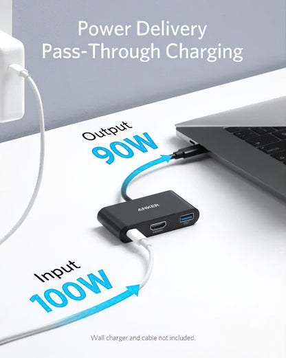 USB-C - USB-C / HDMI / USB-A Anker PowerExpand -äänisovitin, Musta A8339HA1