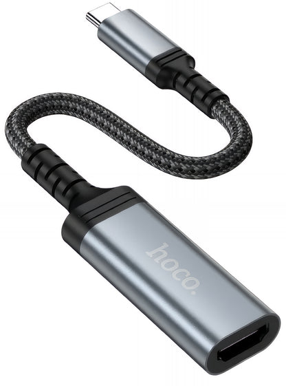 Audio- ja videomuunnin USB-C - HDMI HOCO UA43A, Harmaa