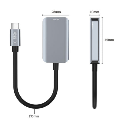 USB-C - HDMI Tech-Protect Ultraboost -äänisovitin, Musta