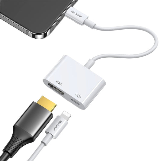 Audio- ja videomuunnin Lightning - HDMI / Lightning Joyroom S-H141, Valkoinen