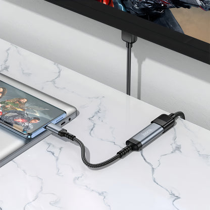 Audio- ja videomuunnin USB-C - HDMI HOCO UA43A, Harmaa