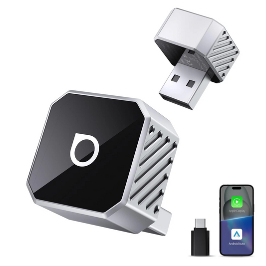 Langaton Carplay / Android Auto -sovitin Ottocast Mini Cube Style C Apple iPhone / Android -sarjalle CP88-T3