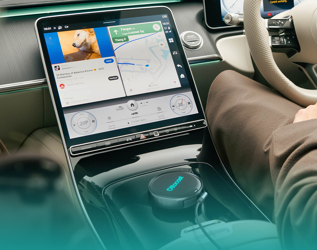 Langaton Carplay / Android Auto -sovitin Ottocast OttoAibox P3 Pro Apple iPhone / Android -sarjalle PCS61-T