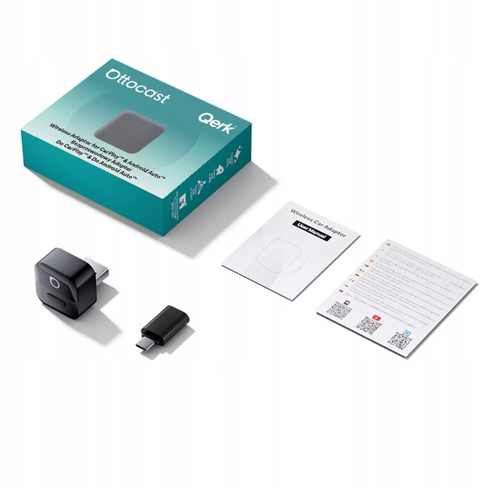 Langaton Carplay / Android Auto -sovitin Ottocast Mini Pico Style A Apple iPhone / Android -sarjalle CA525-T
