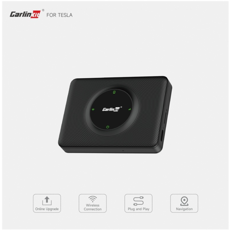 Carplay / Android Auto Wireless Carlinkit -sovitin, yhteensopiva Tesla Model 3 / X / Y / S kanssa Apple iPhone / Android -sarjalle CPC200-T2C