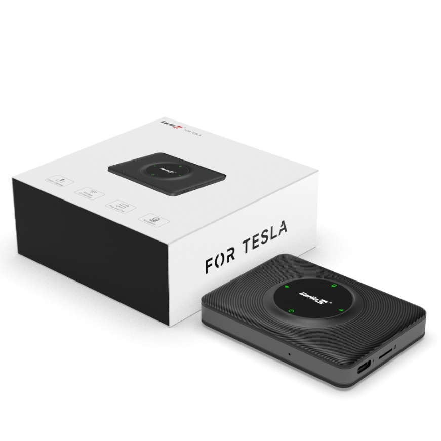 Carplay / Android Auto Wireless Carlinkit -sovitin, yhteensopiva Tesla Model 3 / X / Y / S kanssa Apple iPhone / Android -sarjalle CPC200-T2C