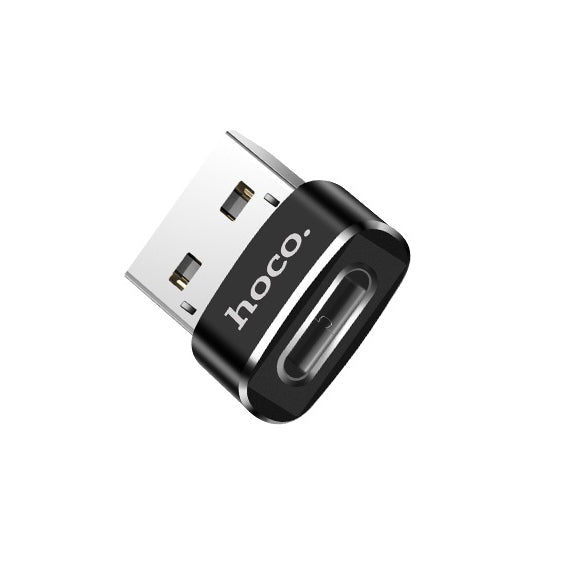 Tieto- ja lataussovitin USB-C - USB-A HOCO UA6, musta