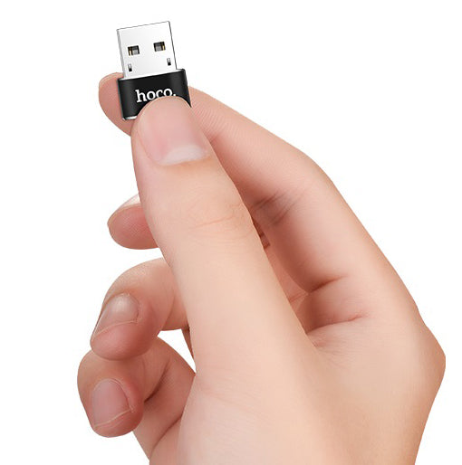 Tieto- ja lataussovitin USB-C - USB-A HOCO UA6, musta