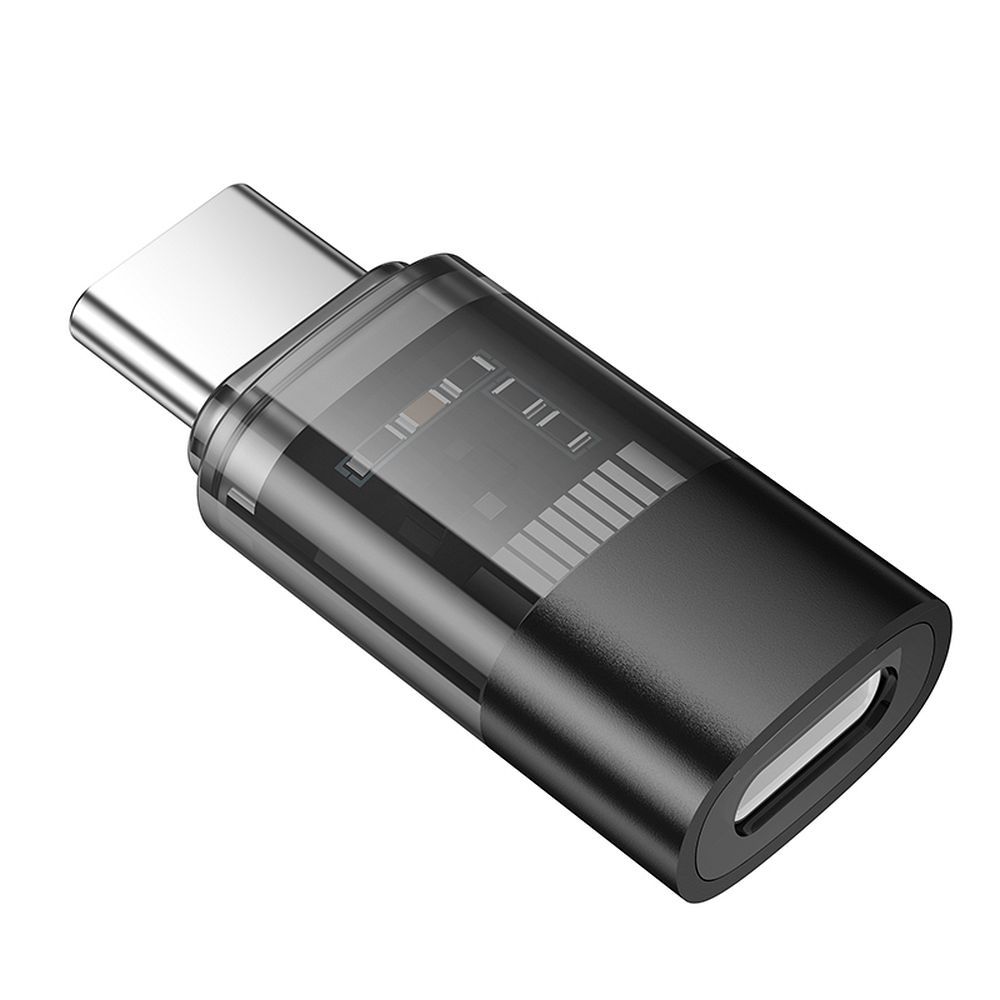 Lightning - USB-C -lataus- ja tiedonsiirtoadapteri HOCO UA36D, Musta