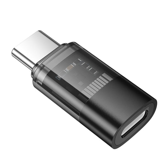 Lightning - USB-C -lataus- ja tiedonsiirtoadapteri HOCO UA36D, Musta