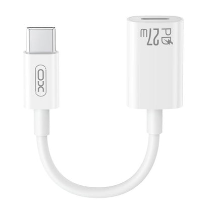 USB-C - Lightning -tiedonsiirto- ja latausadapteri XO Design NB-R268A, Valkoinen