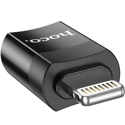 Tieto- ja lataussovitin USB-C - Lightning HOCO UA17, musta 