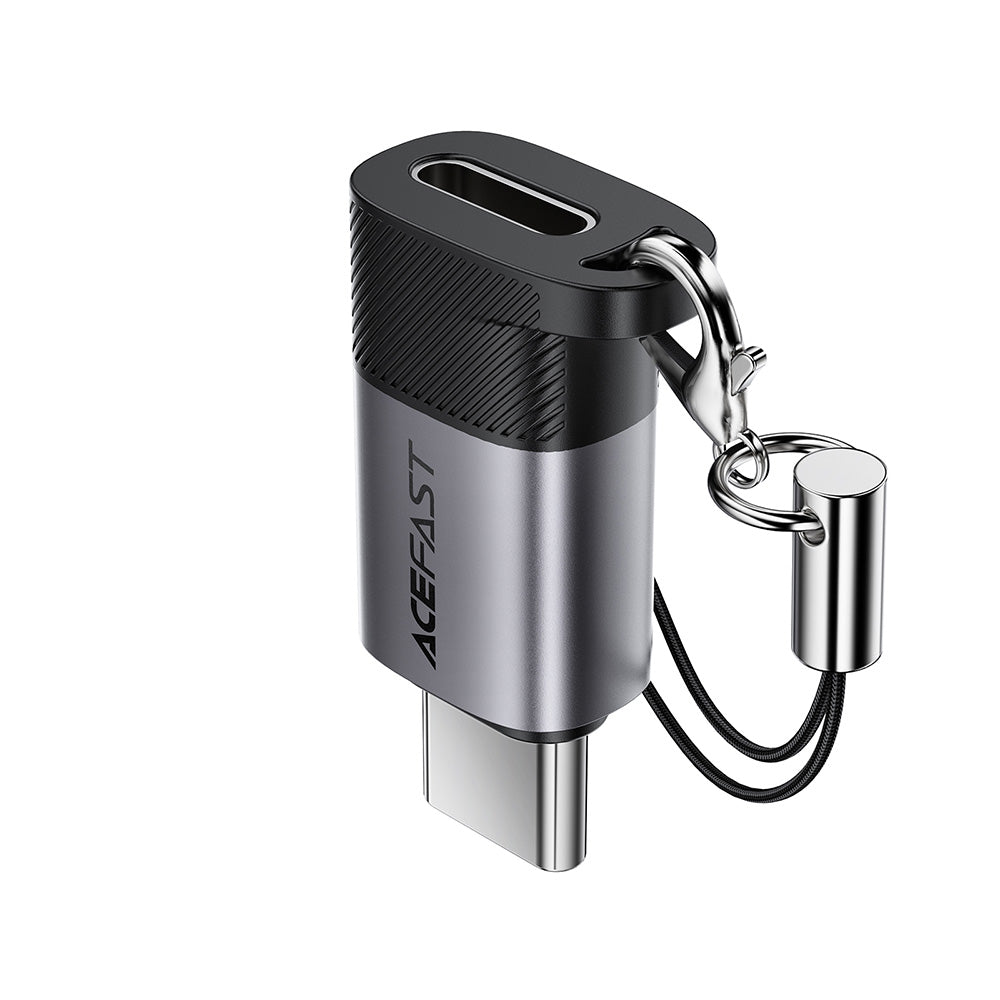 Data- ja latausadapteri Lightning - USB-C Acefast J19, Harmaa