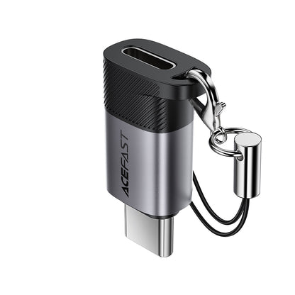 Data- ja latausadapteri Lightning - USB-C Acefast J19, Harmaa