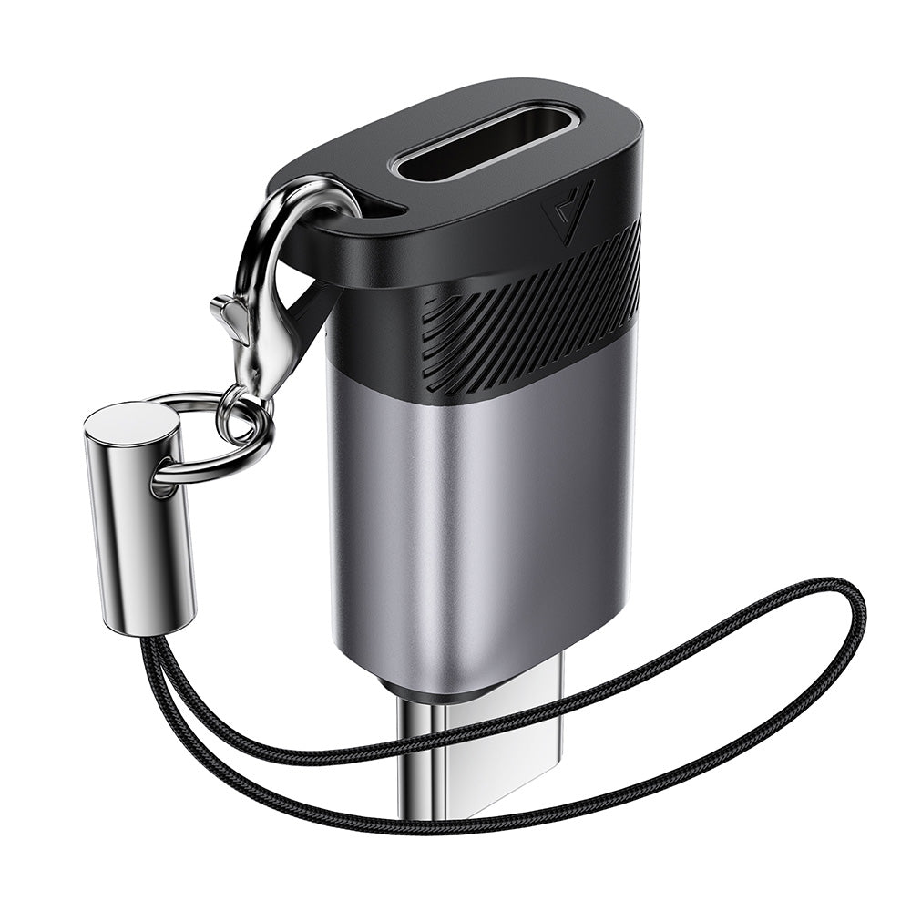 Data- ja latausadapteri Lightning - USB-C Acefast J19, Harmaa
