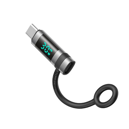 Lightning - USB-C McDodo OT-0180 Pigeon Display -data- ja latausadapteri, Musta