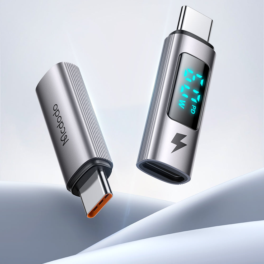 Lightning - USB-C McDodo OT-5990 Wales Display -data- ja latausadapteri, Musta