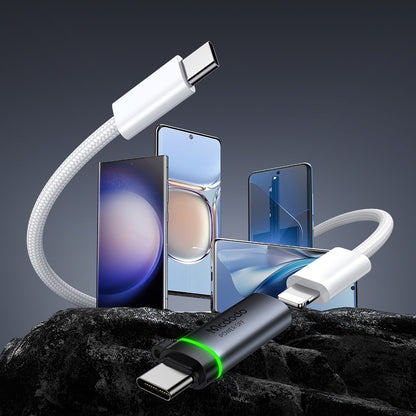 Adaptori Tiedot ja Lataus Lightning - USB-C McDodo OT-6010 Power Off, Musta