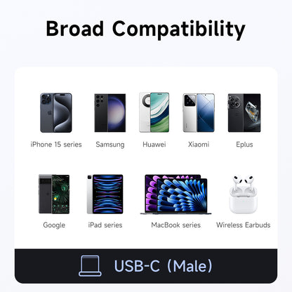 Adaptori Tiedot ja Lataus Lightning - USB-C McDodo OT-6010 Power Off, Musta