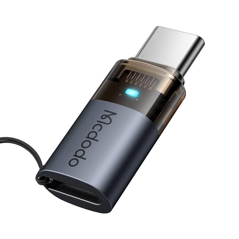 Data- ja latausadapteri Lightning - USB-C McDodo OT-7610, Musta