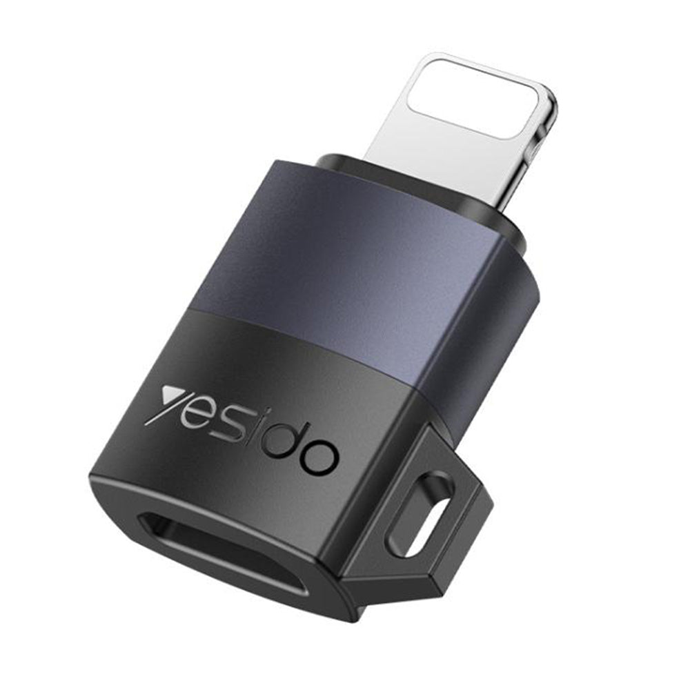 MicroUSB - Lightning Yesido GS30 -sovitin, harmaa