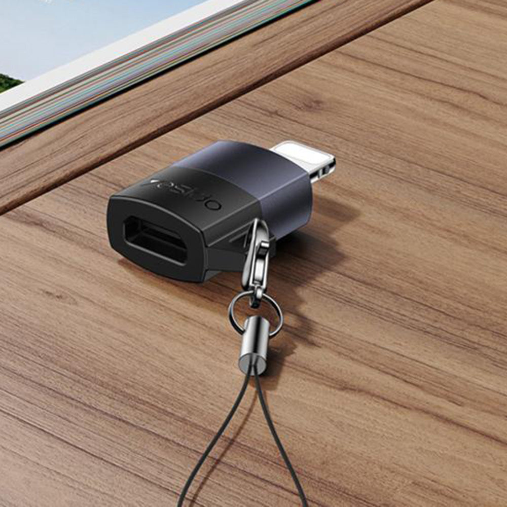 MicroUSB - Lightning Yesido GS30 -sovitin, harmaa