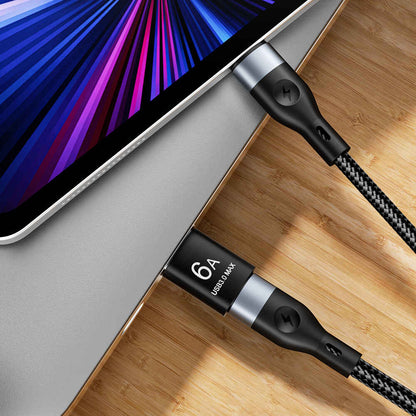USB-C - USB-A -tiedonsiirto- ja latausadapteri Techsuit A5 HyperPort, Musta Oranssi
