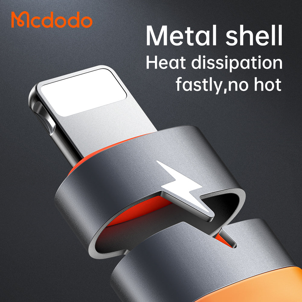 USB-C - Lightning McDodo OT-0510 -datan ja latauksen sovitin, Harmaa