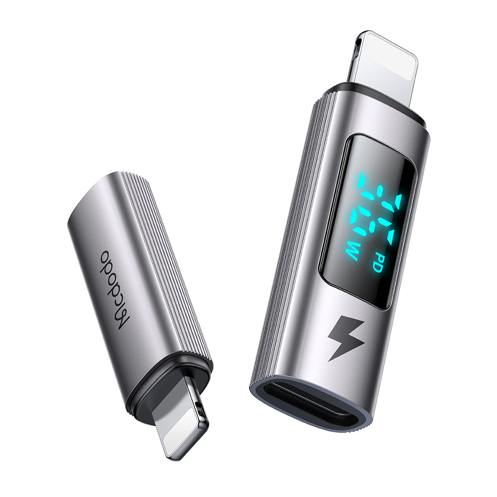 USB-C - Lightning McDodo OT-6100 Wales Display -datasiirtymis- ja latausadapteri, Musta